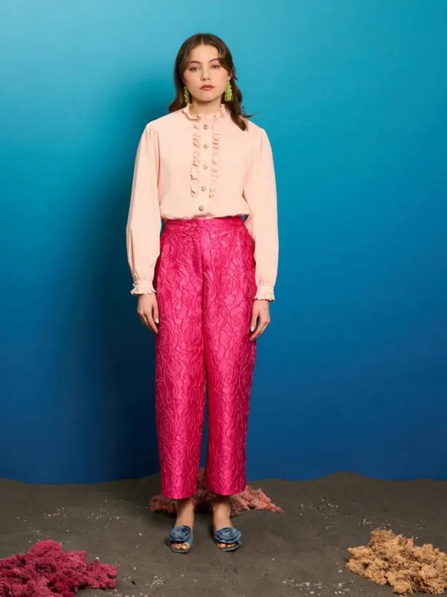 Womenswear Sea Carnation Ruffle Blouse Pink Peach Sister Jane Womenswear Sea Carnation Ruffle Blouse Pink Peach Sister Jane
