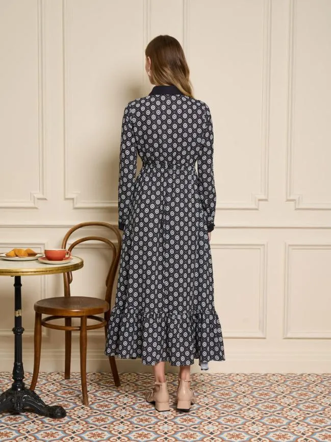 Womenswear Seine Flower Midi Dress Black And White Sister Jane Womenswear Seine Flower Midi Dress Black And White Sister Jane