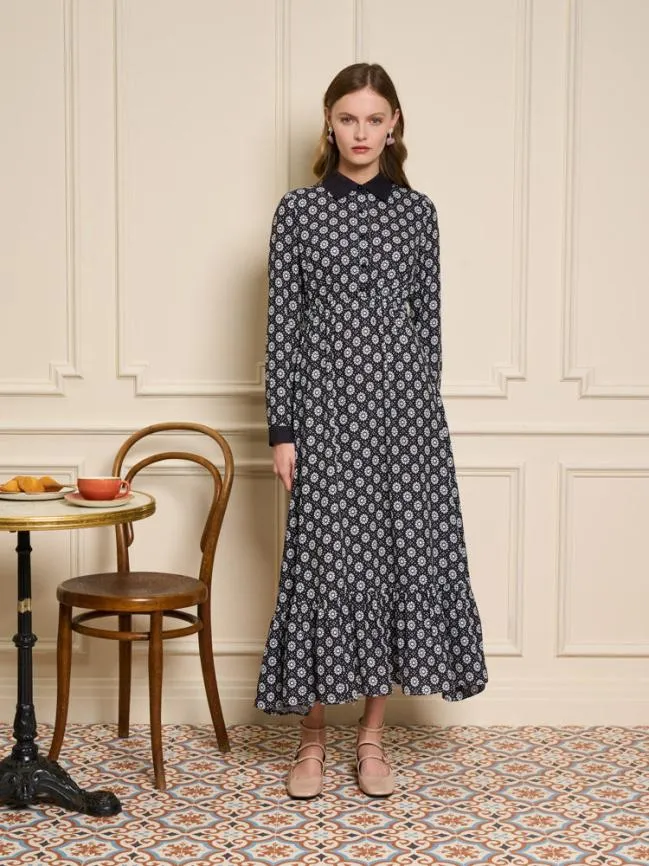 Womenswear Seine Flower Midi Dress Black And White Sister Jane Womenswear Seine Flower Midi Dress Black And White Sister Jane