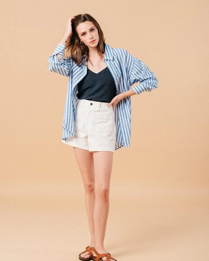 WOVEN TOP MARINE MISSY Shop Grace and Mila Tank Tops