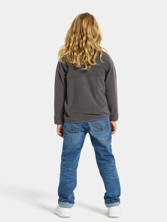 Yokto Kids039 Half Button Coal Black Kids Didriksons Fleece and Midlayers