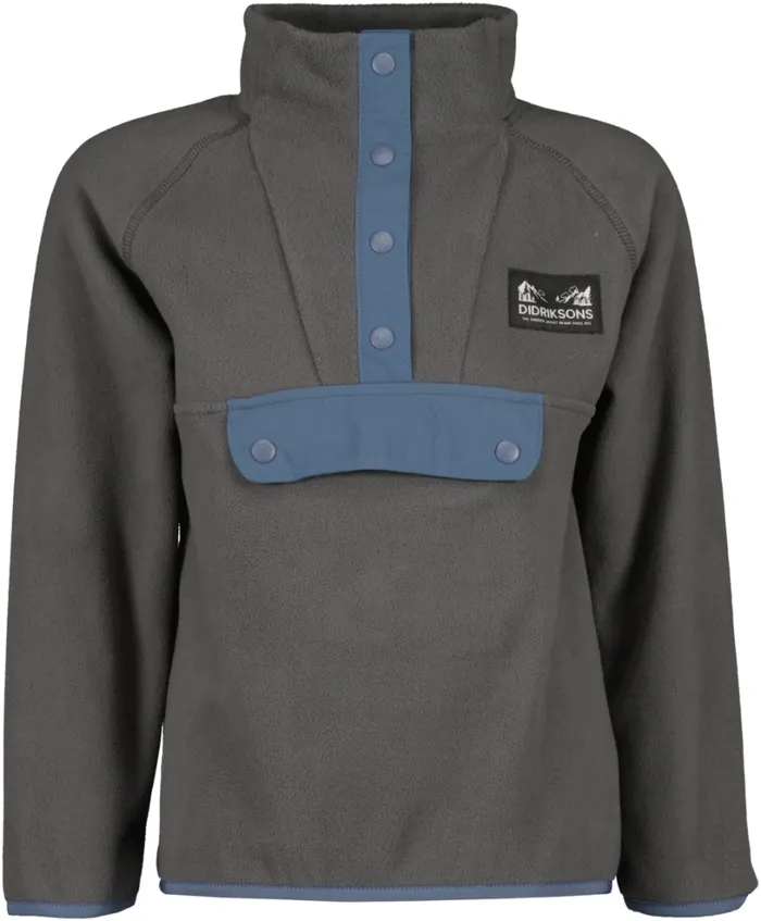 Yokto Kids039 Half Button Coal Black Kids Didriksons Fleece and Midlayers