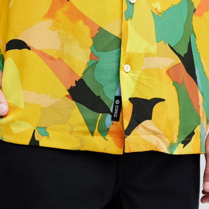 Yoto Button Up Shirt Tropical Men Stance Shirts and Tees