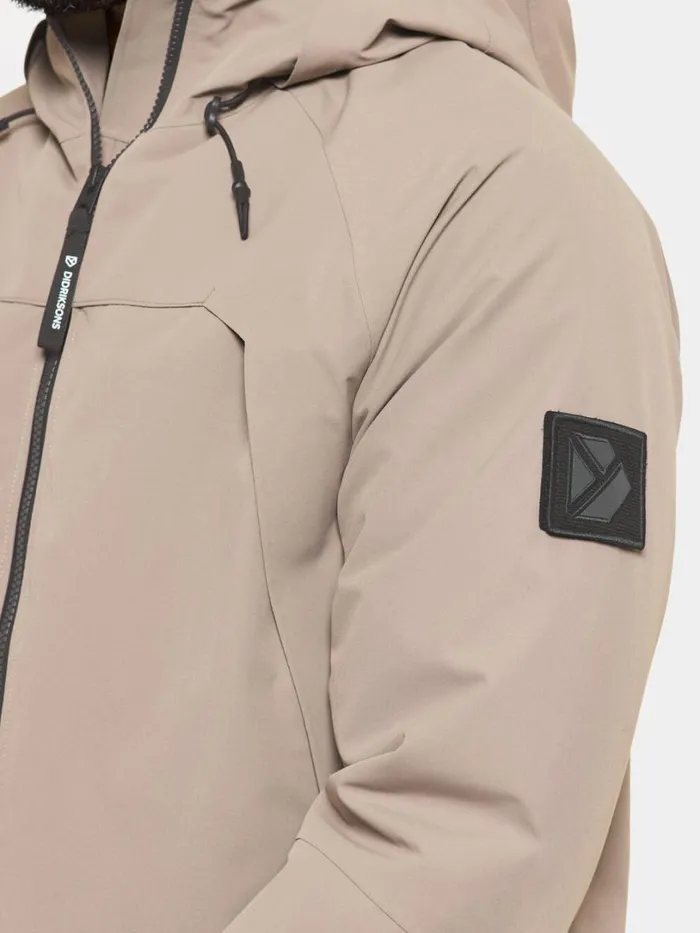 Zino Jacket Ash Brown Men Didriksons Insulated Jackets