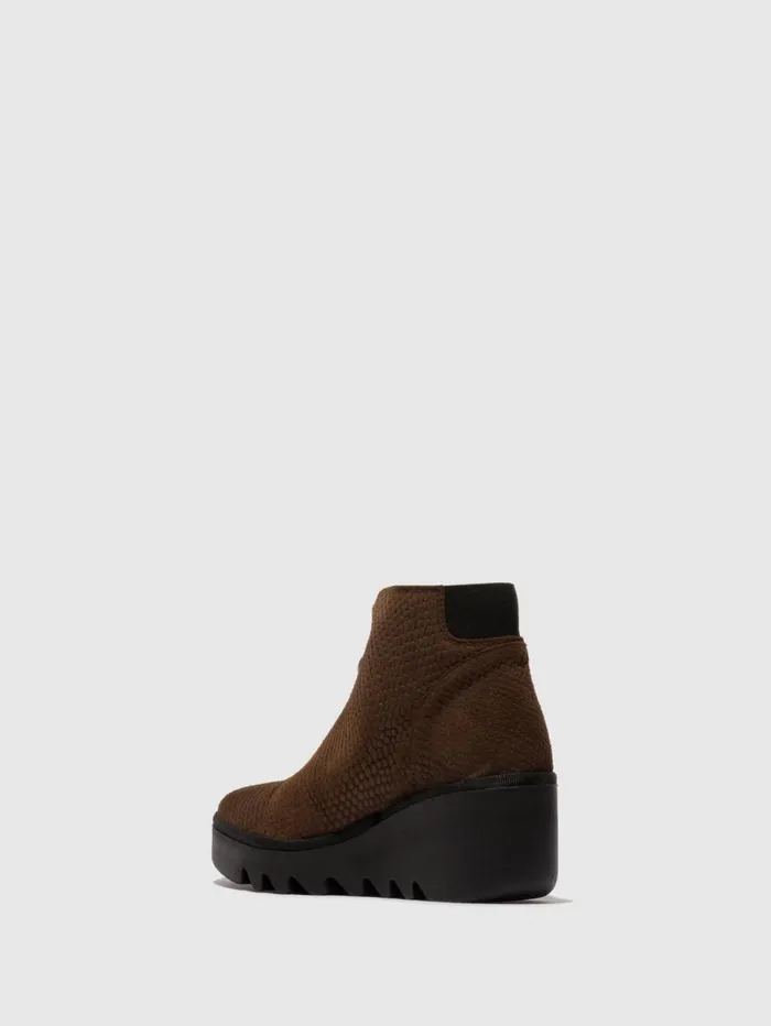 Zip Up Ankle Boots BAAZ537FLY BROWN Women Fly London Ankle Boots