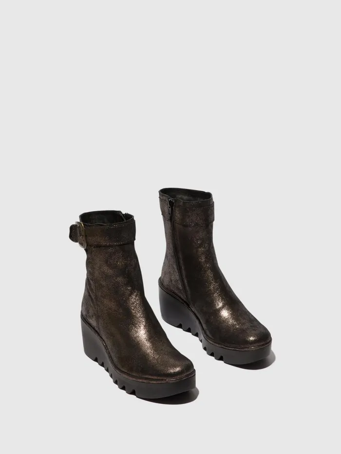 Zip Up Ankle Boots BEPP396FLY GRAPHITE Women Fly London Ankle Boots