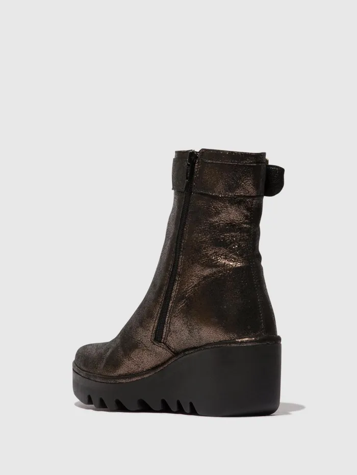 Zip Up Ankle Boots BEPP396FLY GRAPHITE Women Fly London Ankle Boots