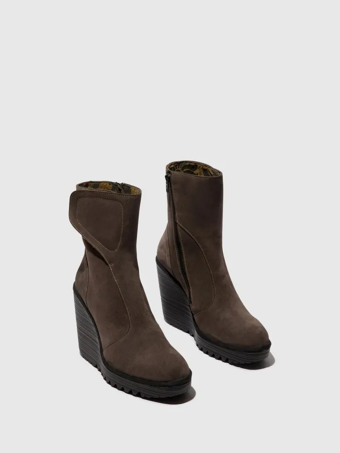 Zip Up Ankle Boots DALLY463FLY ANTHRACITE Women Fly London Ankle Boots