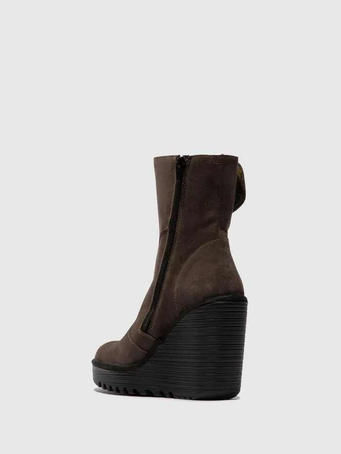 Zip Up Ankle Boots DALLY463FLY ANTHRACITE Women Fly London Ankle Boots