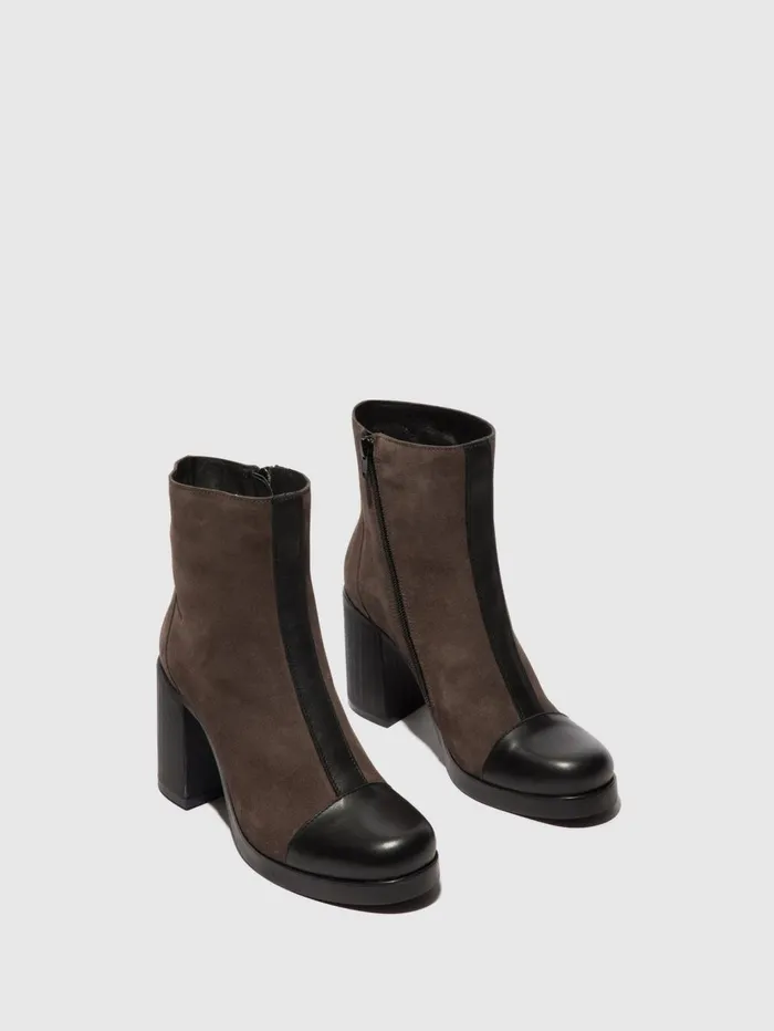 Zip Up Ankle Boots STIR985FLY BLACKANTHRACITE Women Fly London Ankle Boots