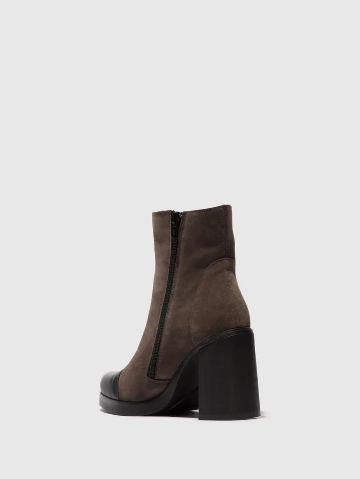 Zip Up Ankle Boots STIR985FLY BLACKANTHRACITE Women Fly London Ankle Boots