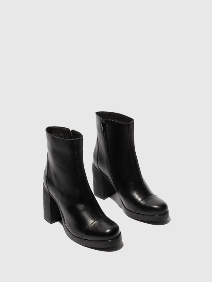 Zip Up Ankle Boots STIR985FLY DUBLIN BLACK Women Fly London Ankle Boots