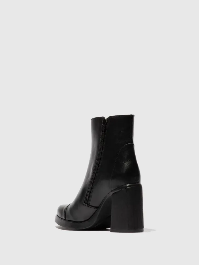 Zip Up Ankle Boots STIR985FLY DUBLIN BLACK Women Fly London Ankle Boots
