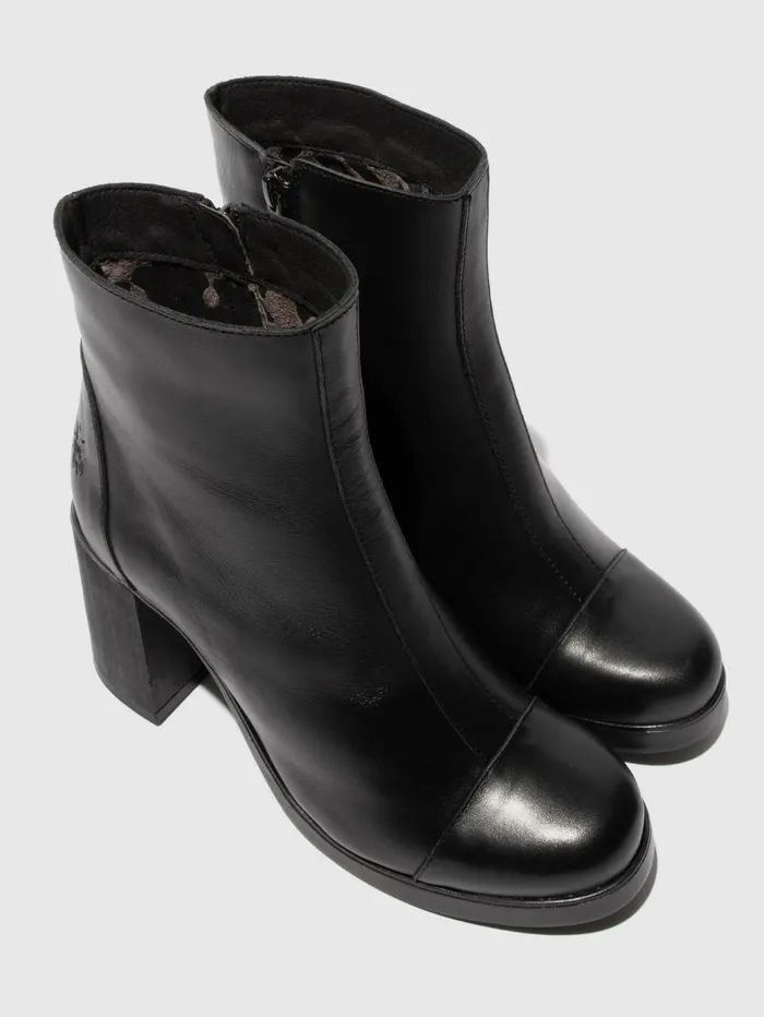 Zip Up Ankle Boots STIR985FLY DUBLIN BLACK Women Fly London Ankle Boots