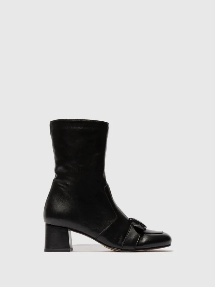 Zip Up Ankle Boots SUIR170FLY BLACK Women Fly London Ankle Boots