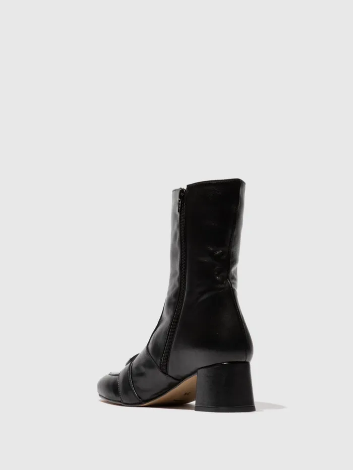 Zip Up Ankle Boots SUIR170FLY BLACK Women Fly London Ankle Boots
