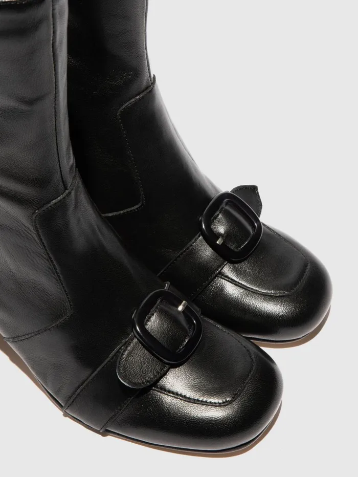 Zip Up Ankle Boots SUIR170FLY BLACK Women Fly London Ankle Boots